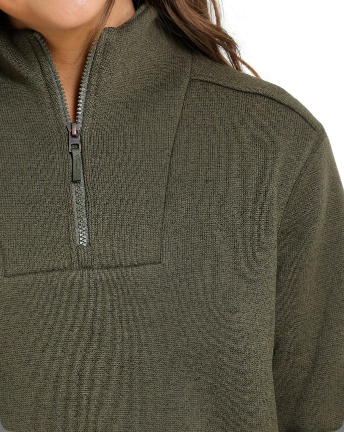 Green 1/4 Zip Sweater