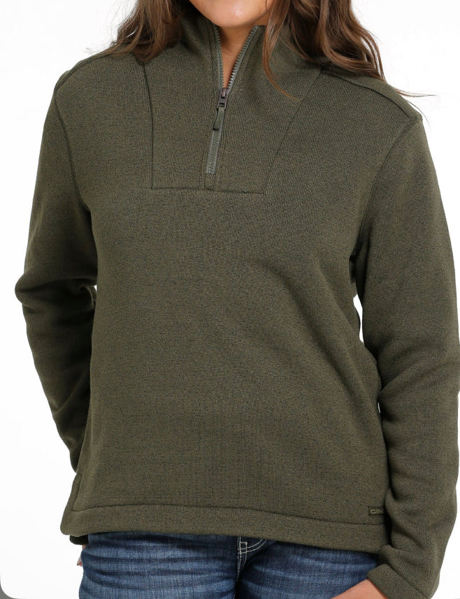 Green 1/4 Zip Sweater