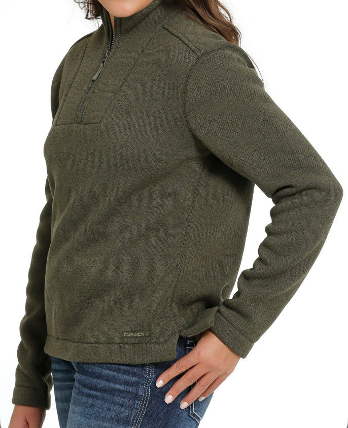 Green 1/4 Zip Sweater