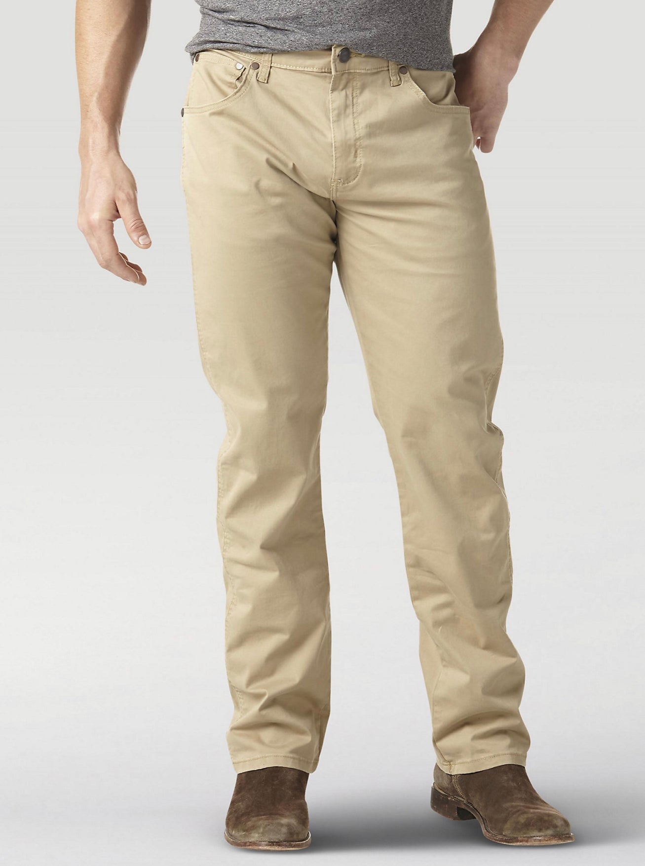 Stretch Slim Straight Khaki