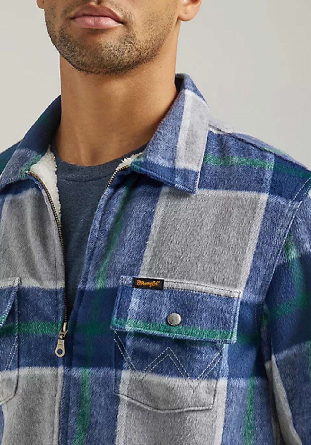 Sherpa Lined Zip Flannel