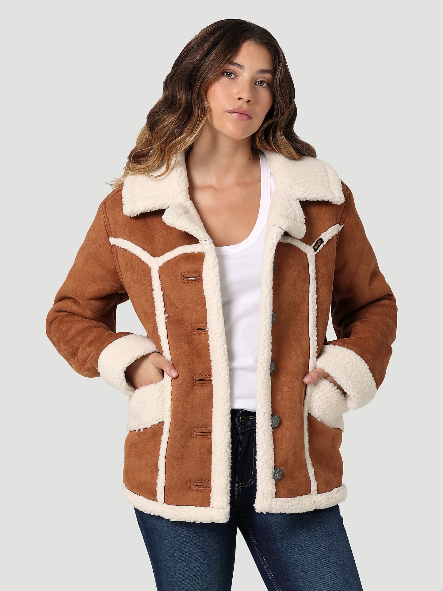 Faux Shearling Barn Coat